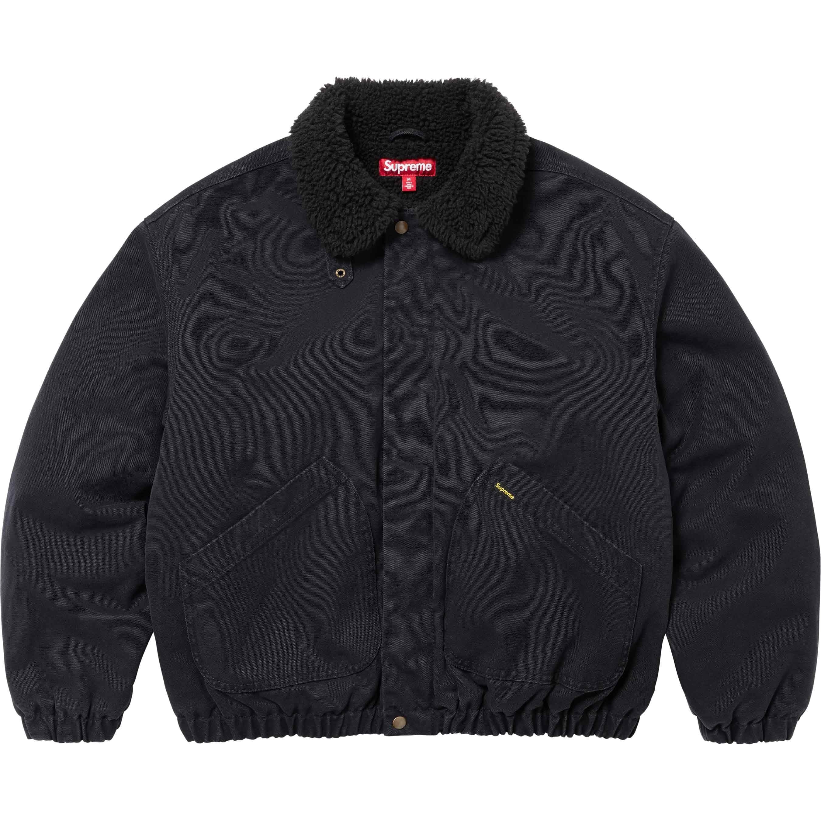 Faux Shearling Lined Bomber Jacket view 16